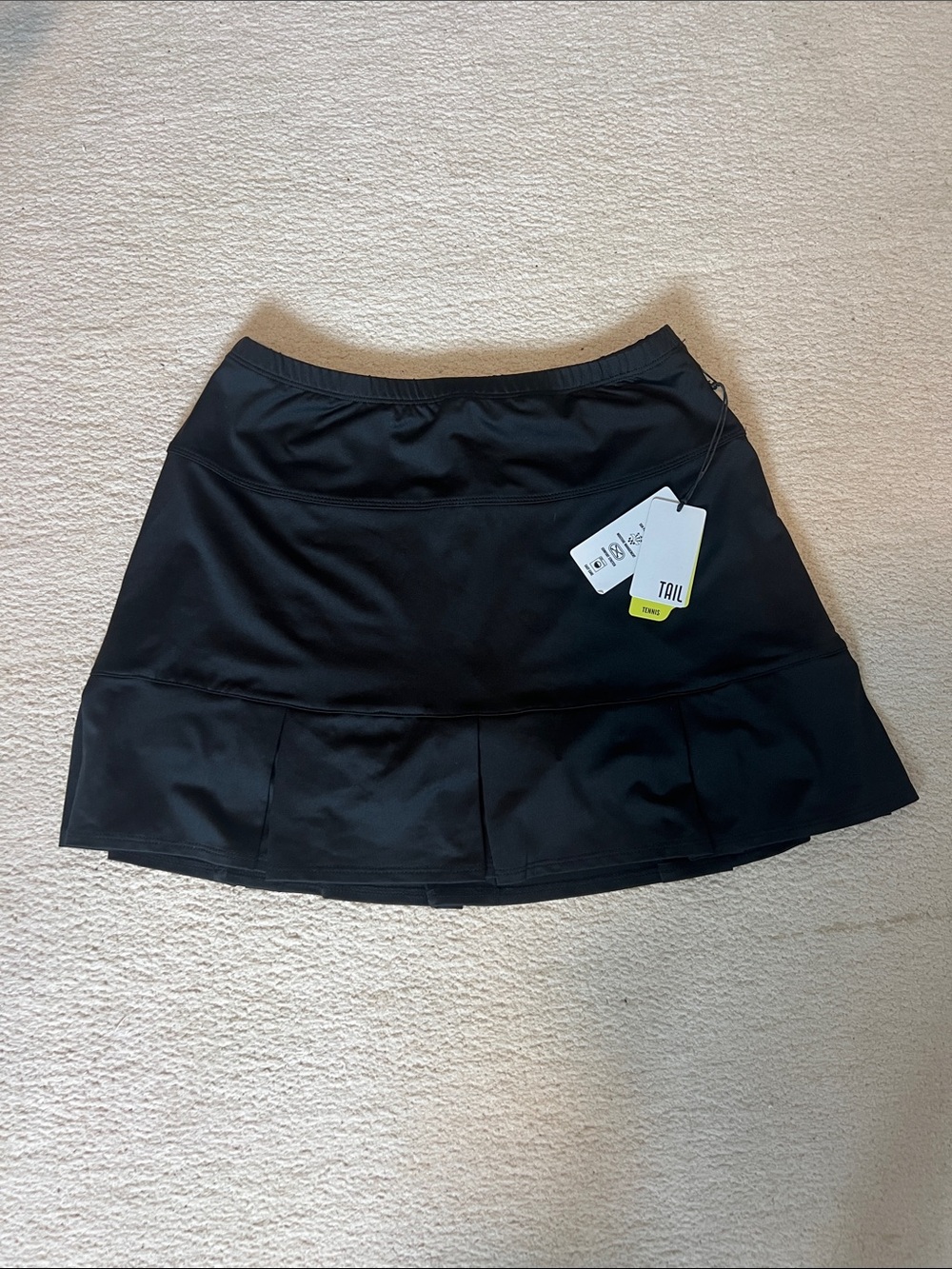 TAIL Black Women's Tennis Skirt with Pleated Hem